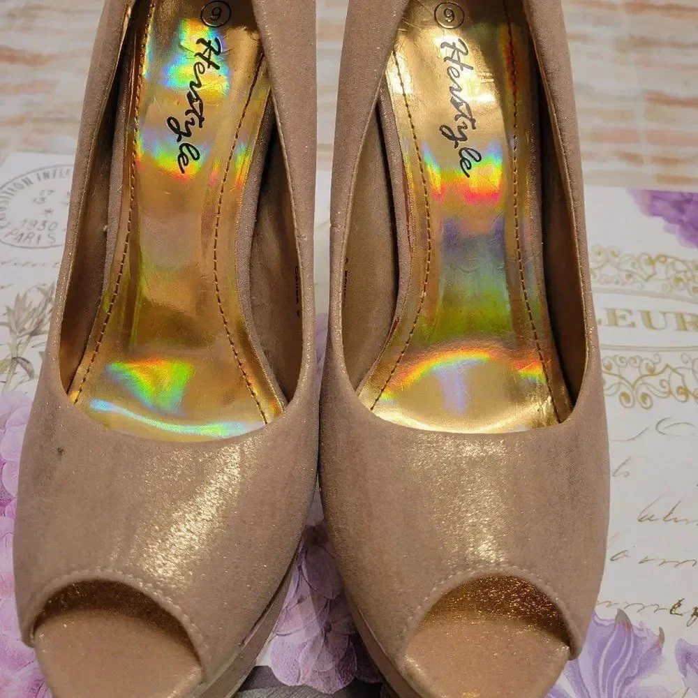 HERSTYLE PEEP TOE PLATFORM WOMENS HEELS SANDALS